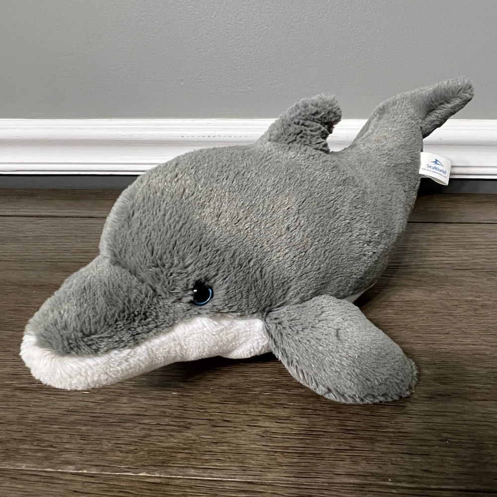 SeaWorld Gray Dolphin Plush Stuffed Animal Toy Kids Souvenir‎